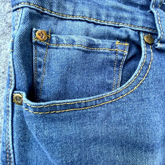 Smith & Mills Jeans Men 32 Blue Denim 5 Pockets Straight Stretch Workwear - Picture 4 of 12